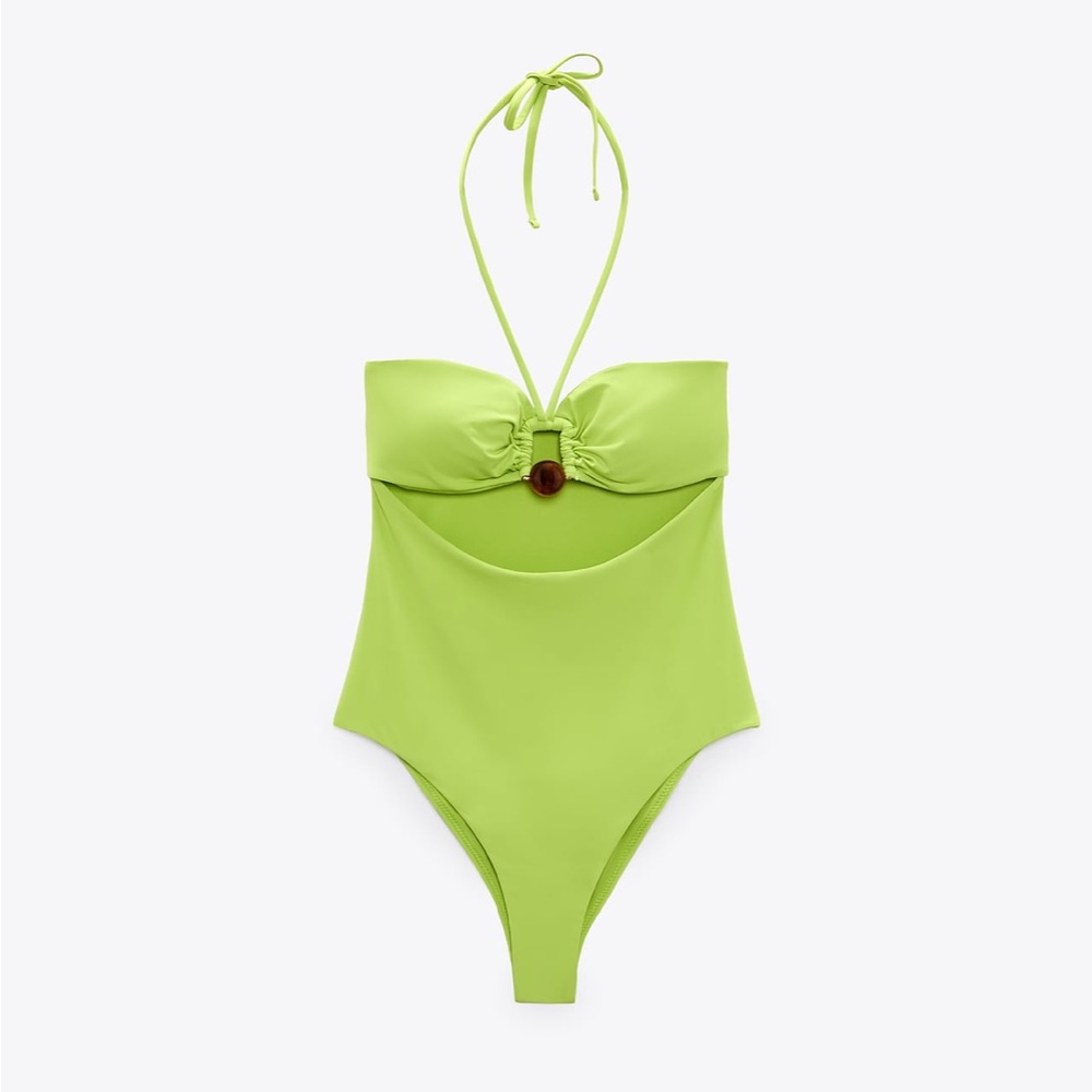 BEAD BANDEAU SWIMSUIT